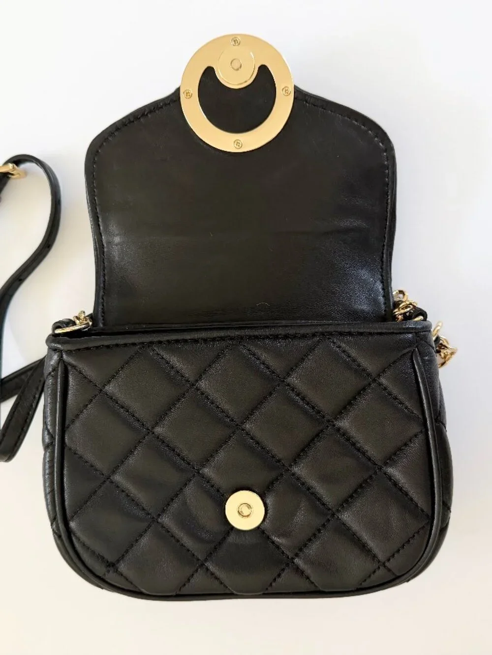 Michael Kors Quilted Black Leather Crossbody